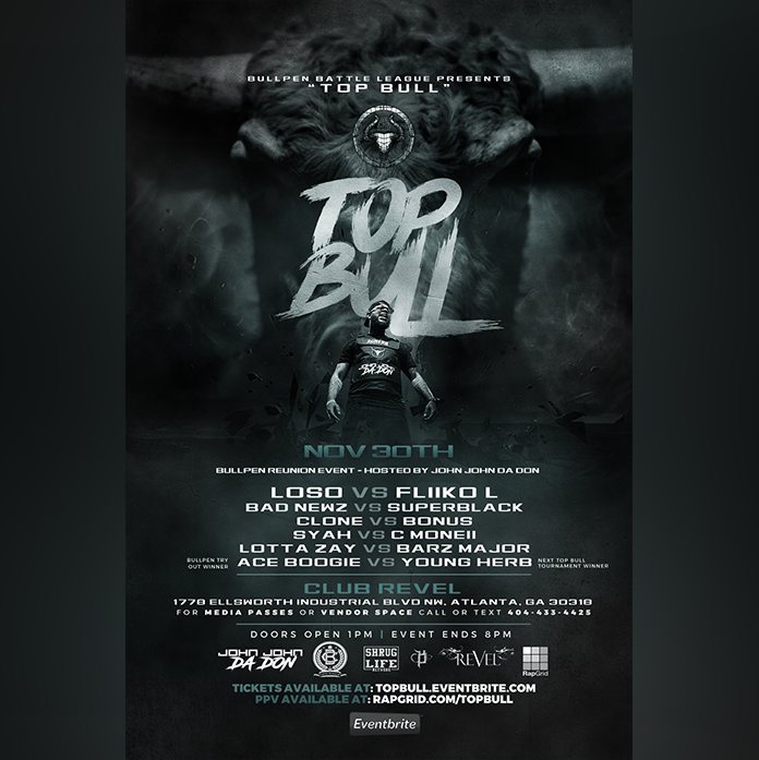 Rap Battle League Event Bullpen Battle League Presents Top Bull VOD